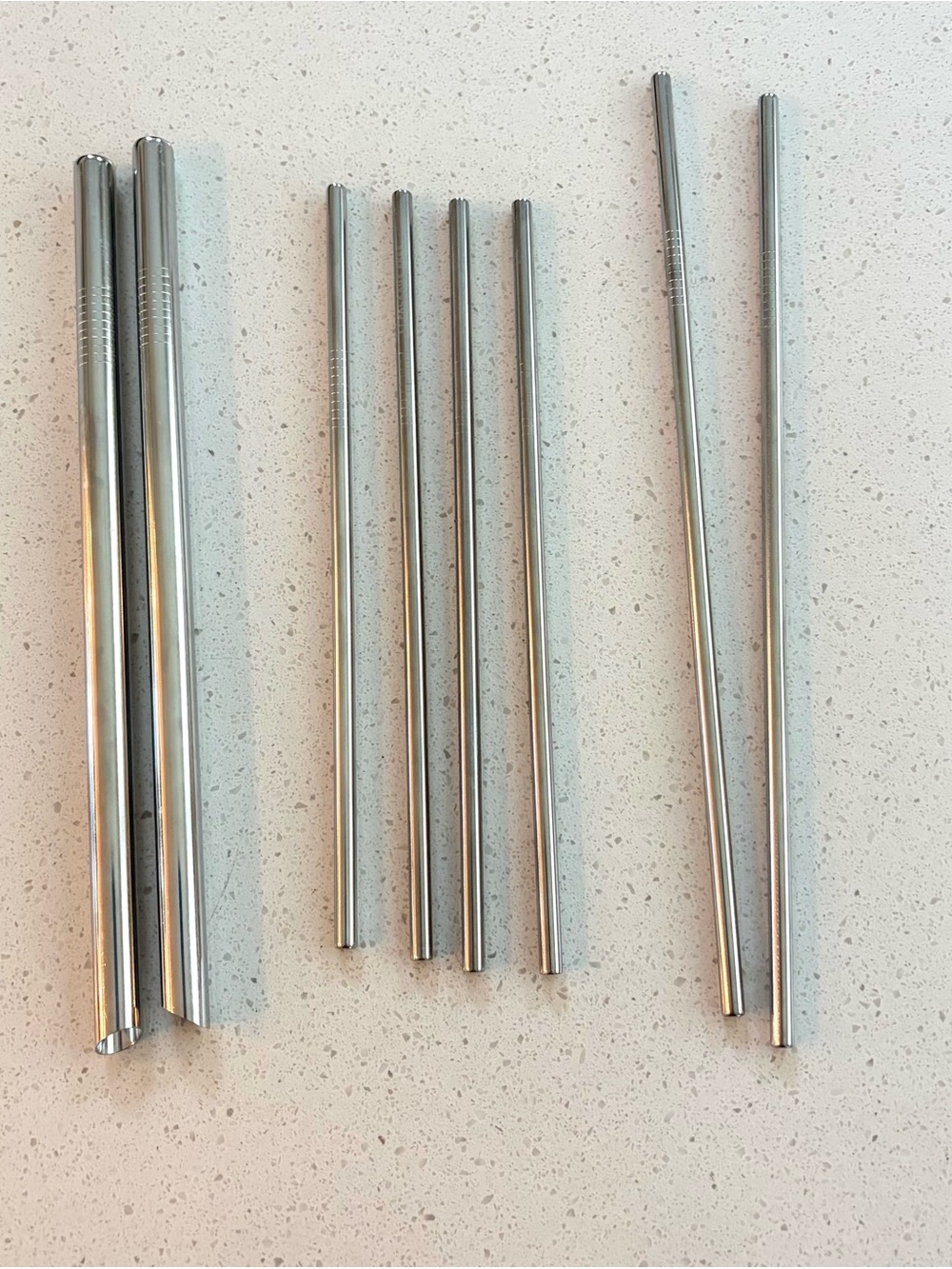 Stainless Steel Reusable Drinking Straws - Set of 8